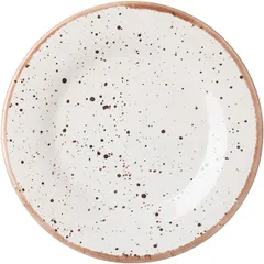 Plate “Punto Bianca” small  porcelain  D=20, H=2cm  white, black