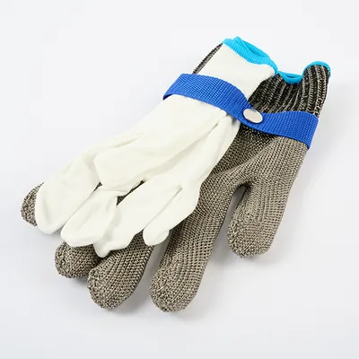 Перчатка защитная для разделки XXL сталь нерж. ,L=26,5,B=14см металлич.,синий, изображение 2