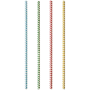 Трубочки «Зигзаг» без сгиба[100шт] бумага D=6,L=200мм разноцветн.