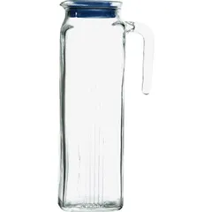 Jug "Frigo" with lid  glass  1.3 l , H=27, L=12.5 cm  clear.