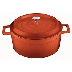 Pan with lid enameled cast iron 1l D=16,H=11cm red