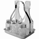 Набор для специй «Фасетте» масло, уксус, соль, перец, горчица стекло,сталь нерж. ,H=30см