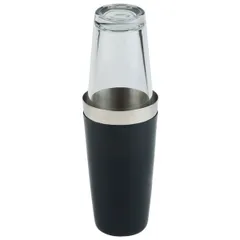 American shaker “Boston” vinyl  stainless steel, glass  0.7 l  D=9, H=30 cm  black, clear.