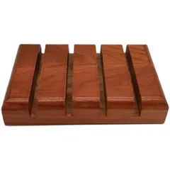 Stand for tablets mahogany  oak, varnish , H=3, L=15, B=10cm