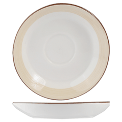 Saucer “Chino”  porcelain  D=150, H=17mm  white, beige.