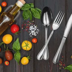 Вилка столовая «Ансер» сталь нерж. ,L=210/70,B=4мм металлич., изображение 3