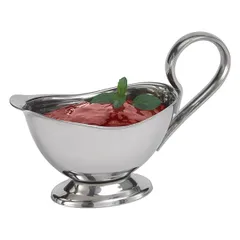 Соусник «Профи» с ручкой сталь нерж. 75мл ,H=9,L=13,B=6см металлич., изображение 2