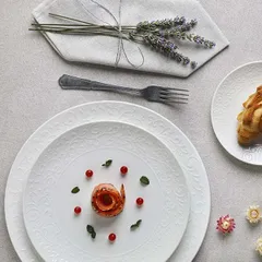 Тарелка «Жасмин» мелкая фарфор D=28см белый, изображение 4