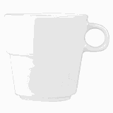 Чашка кофейная «Максим» фарфор 100мл D=58,H=65,B=80мм белый
