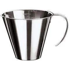 Measuring jug  stainless steel  0.5 l  D=11.5, H=11 cm  silver.