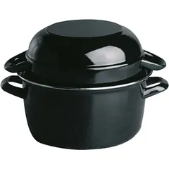 Set of pans for mussels[2pcs] steel 0.8l D=14,H=15,L=18cm black