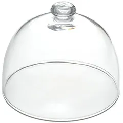 Cover for dish  glass  D=14, H=10.6 cm  clear.