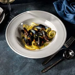 Тарелка для пасты «Бид» фарфор D=24см белый, изображение 3