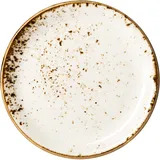 Тарелка пирожковая «Крафт Вайт» фарфор D=15,H=2см белый,коричнев.