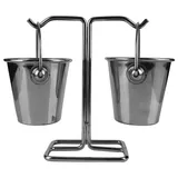 Подставка к ведрам для картофеля фри «Ведро» сталь нерж. ,H=140,L=132,B=60мм