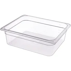 Gastronorm container (1/2) without lid  polycarbonate  6 l , H=10, L=32.5, B=26.5 cm  transparent.