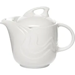 Чайник заварочный «Мелодия» с крышкой фарфор 1,175л D=22,9,H=15,7,B=21,5см белый
