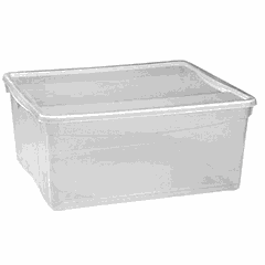 Food container with lid  polyprop. 18l ,H=17,L=40,B=33.5cm transparent.