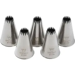 Pastry nozzle “Open star” (15 teeth) [5 pcs]  stainless steel  D=30/11, H=50mm