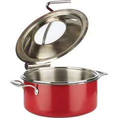 Мармит-супница сталь нерж.,стекло 4л D=30,5,H=17,5см красный, изображение 2