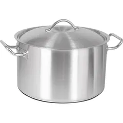 Кастрюля с крышкой сталь нерж. 5,3л D=22,H=14см матовый