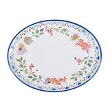 Блюдо сервировочное «Спринг» овальное фарфор ,L=25,B=19см белый,разноцветн.