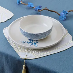 Салатник «Ориенталь» фарфор 0,6л D=150,H=54мм белый,синий, изображение 4