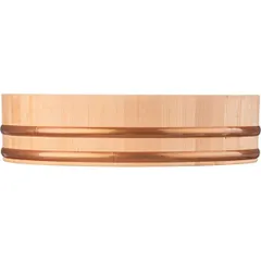 Кадка для риса бамбук,пластик D=300,H=75мм бежев., изображение 3