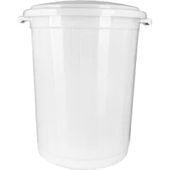 Бак для мусора с крышкой пластик 150л D=72,L=78см белый