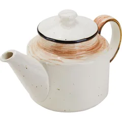 Teapot “Pastoral”  porcelain  0.775 l , L=21 cm  orange.