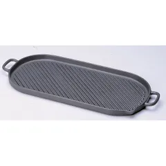 Grill pan oval cast iron ,L=53,B=23cm