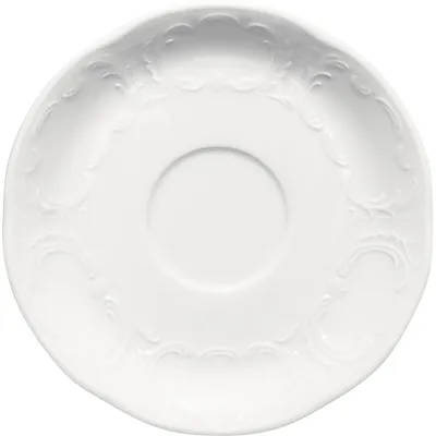 Блюдце «Моцарт» с декором фарфор D=150/45мм белый