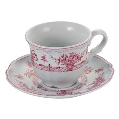 Чашка кофейная «Нео Антирос» фарфор 100мл D=9/7,H=5см белый,розов., изображение 2