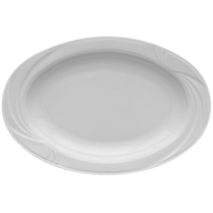 Блюдо «Аркадия» овальное фарфор ,H=25,L=370,B=315мм белый