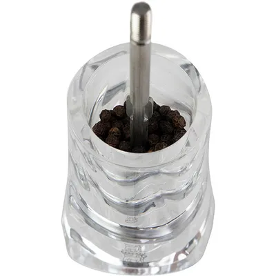 Мельница для перца с метал.механизмом акрил,пластик ,H=14см прозр.,черный, изображение 5