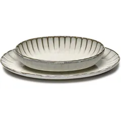 Салатник «Инку» овальный керамика ,H=37,L=190,B=130мм белый, изображение 2