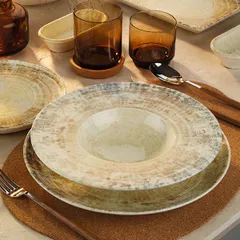 Тарелка «Нанокрем Бейж» с бортом фарфор D=200,H=16мм бежев., изображение 3