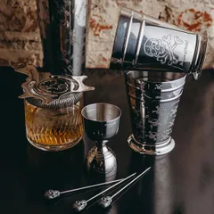 Шейкер американский «Пробар Премиум Корсар» с орнаментом сталь нерж. 0,84л D=92,H=172мм серебрист., изображение 2