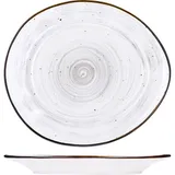 Тарелка «Пастораль» мелкая фарфор ,L=17,5,B=15,5см серый