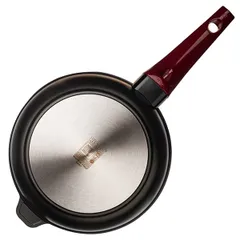 Сковорода «Винум» глубокая алюм.литой,бакелит D=24,H=10,5см черный,красный, изображение 3