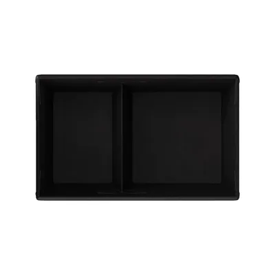 Контейнер бумажный OneClick 2 секции картон 0,8л ,H=55,L=120,B=200мм черный, Цвет: Черный, Объем по данным поставщика (мл): 800, изображение 2