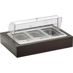 Pantry station for cooling yogurt, fruits, wenge color  with cooled electric