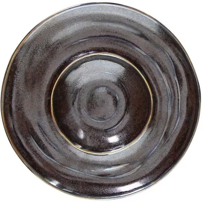 Тарелка «Органика Бронз» мелкая фарфор 160мл D=18,H=3см коричнев., изображение 2