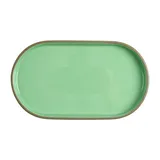 Блюдо для подачи «Блисс» с бортом фарфор ,H=27,L=304,B=174мм мятный