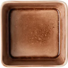 Салатник «Маррон Реативо» квадратный фарфор 0,6л ,L=15,B=15см коричнев.,бежев., изображение 2