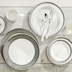 Тарелка «Бид Траффл Вош» фарфор D=16,5см белый,серый, изображение 2