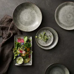 Тарелка «Урбан» мелкая фарфор D=25см тем.сер., изображение 2