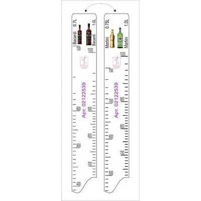 Линейка барная «Мартини» 0.75, 1л, «Бакарди» 0.75, 1л