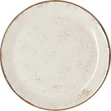 Тарелка «Крафт Вайт» мелкая фарфор D=30,H=2см белый,коричнев.