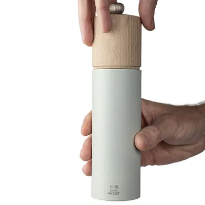 Мельница для соли «Бореал» с металлическим механизмом бук ,H=21см св.зелен., изображение 3